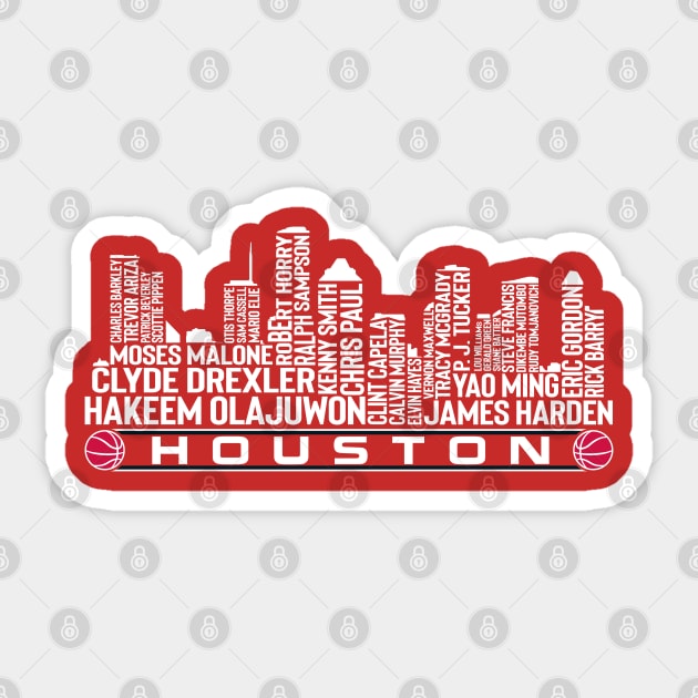 Houston Basketball Team All Time Legends, Denver City Skyline Sticker by Legend Skyline